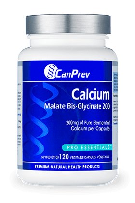 CanPrev Calcium Malate Bis - Glycinate 200 (120 Vegetable Capsules)