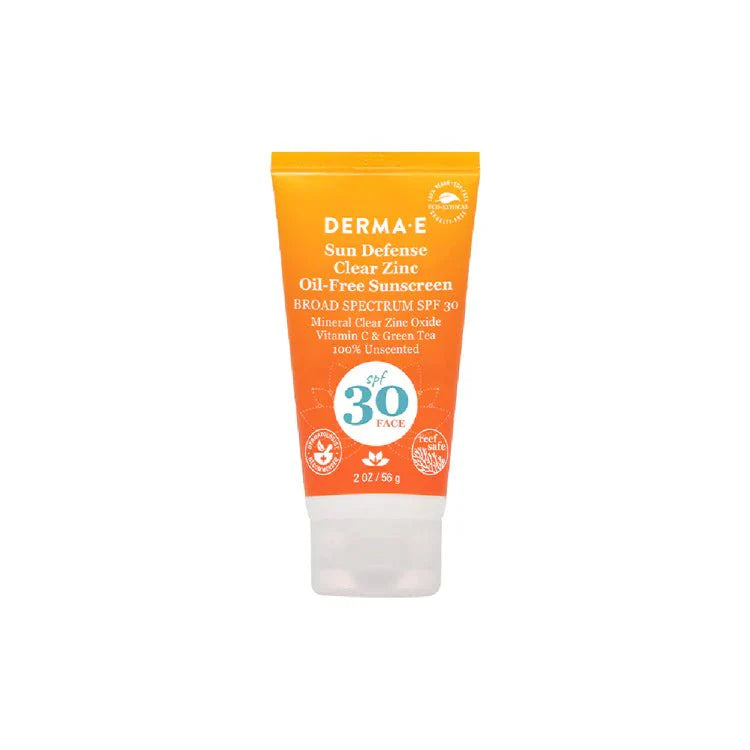 Derma E Clear Zinc Mineral Oil - Free Face Sunscreen SPF30 (56g)