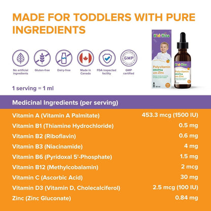 Kidzvita Polyvitamin Drop with Zinc (50 mL)