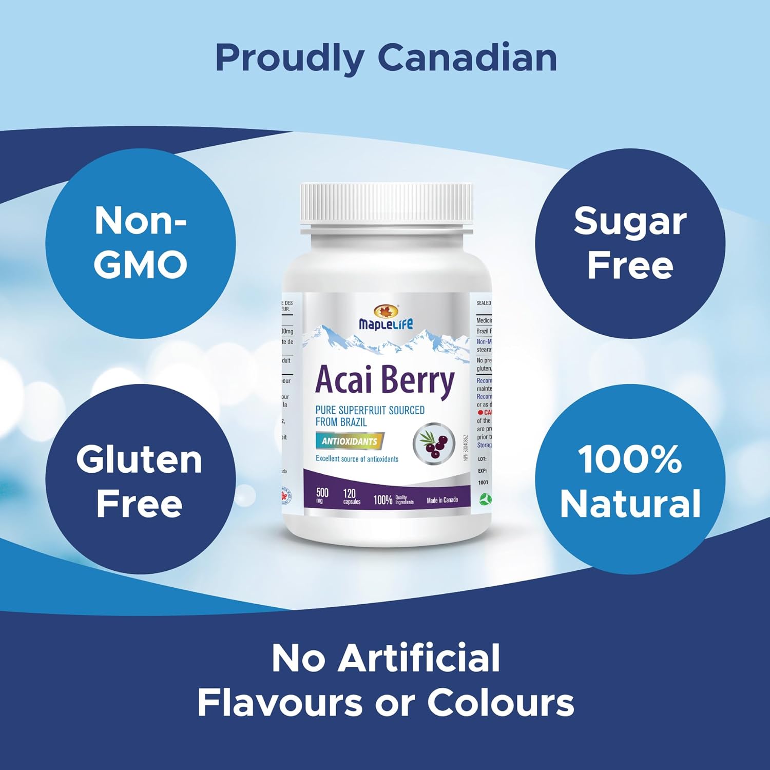 Maplelife Acai Berry 500mg (120 Capsules)