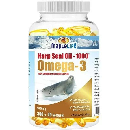 Maplelife Harp Seal Oil 1000mg (320 Softgels)