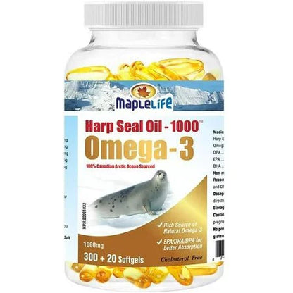 Maplelife Harp Seal Oil 1000mg (320 Softgels)