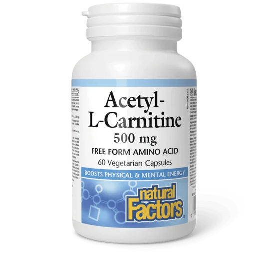 Natural Factors Acetyl - L - Carnitine 500 mg (60 vcaps)