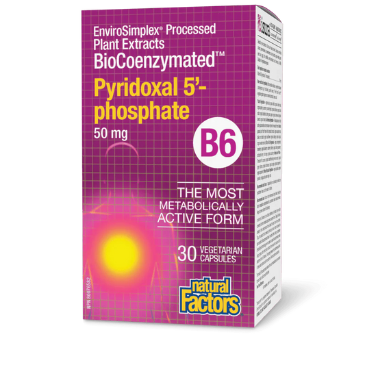 Natural Factors BioCoenzymated Pyridoxal 5’ - phosphate B6 50 mg (30vcaps)