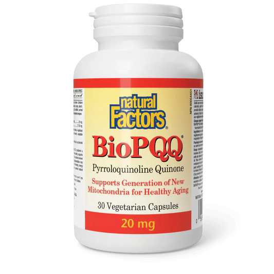 Natural Factors BioPQQ Pyrroloquinoline Quinone 20 mg (30 Softgels)