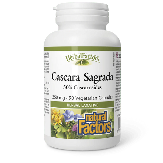Natural Factors Cascara Sagrada 250 mg, HerbalFactors (90 vcaps)