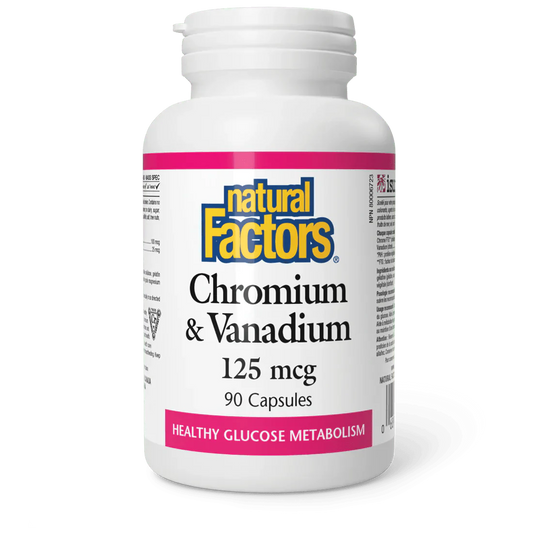 Natural Factors Chromium & Vanadium 125 mcg (90 caps)