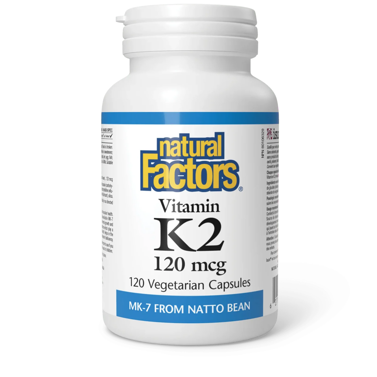 Natural Factors Vitamin K2 120mcg (60 | 120 Vcaps)