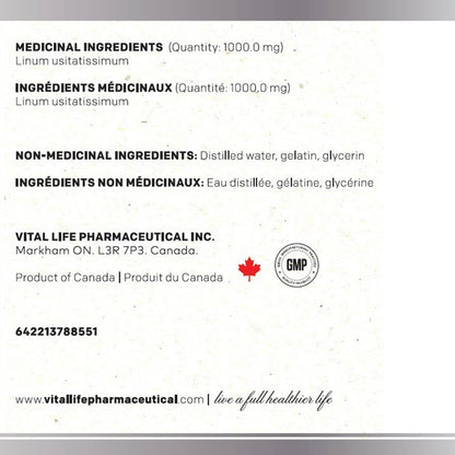 Vital Life Flaxseed Oil 90 softgels