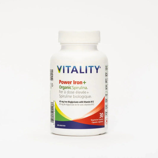 VITALITY power Iron + Organic Spirulina (30 Vcap)